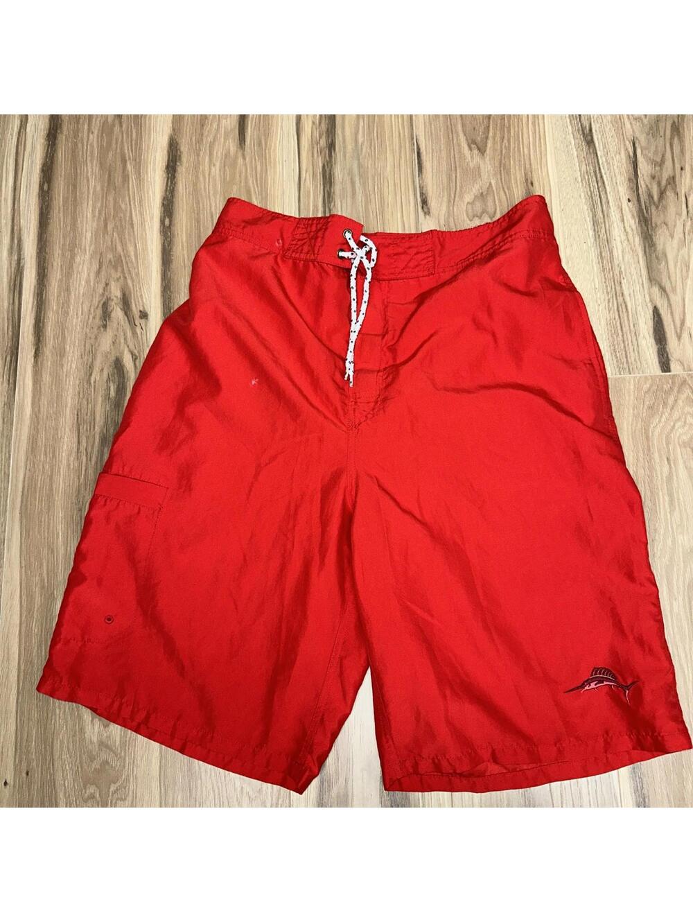 Joe Marlin Red Board Shorts With Mesh Lining Size Large